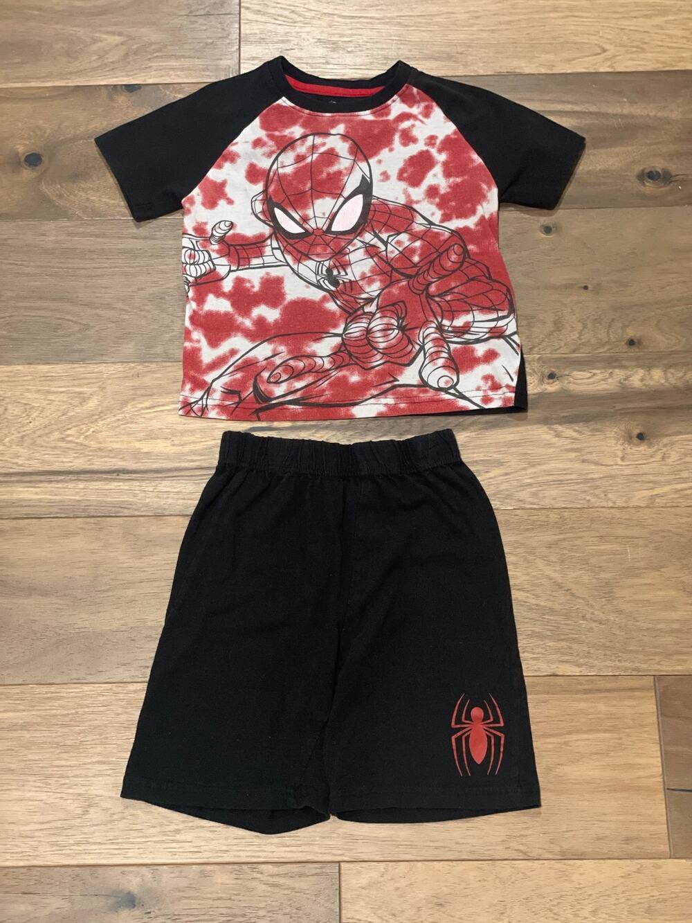Marvel Spiderman Pajama Set Kids 6 Red Black Sleepwear